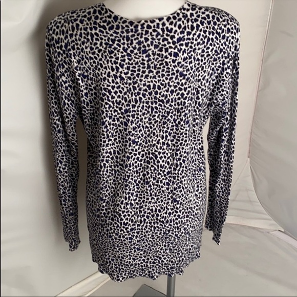 MICHAEL Michael Kors multicolor cheetah print v-neck lightweight sweater - Picture 4 of 9